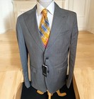 New Zanetti Suit 42r Pants 34 X Unf Gray 2 Button Made In Italy 100  Wool Nwt