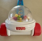 Vintage Fisher-price Infant And Toddler Toy Corn Popper Classic Push-along