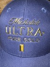 Rare Michelob Ultra Pure Gold Navy Blue W gold Baseball Cap Nwot