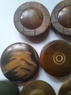 Vintage Vegetable Ivory Tagua Nut Round Buttons Brown Green Black Beige 21pcs
