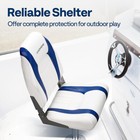 2-pack Boat Seats High Back Folding Fishing Boat Captain Chairs Sponge Padding