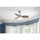 Triplicity 30 In  Indoor Brushed Nickel Ceiling Fan With Light