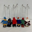 Lot Of Vintage Painted Paper Mache Small Size Marionette Puppets
