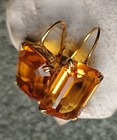 Beautiful Vintage Italian Sterling Silver Earrings 1970s Orange Colours 