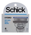 6 Packs Schick Hydro Dry Skin 5 Blades Razor 4 Refills pack  Total 24 Cartridges