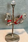 Vintage Pewter Carousel Dragon Fantasy Figurine   Ab Crystal Copper   Brass 80s