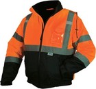 High Visibility Orange Waterproof Reflective Road Work Construction Jacket Coat