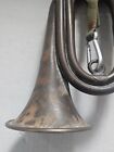Vintage Copper   Brass Us Military Bugle Cavalry Horn   Fox Hunting Horn Rare