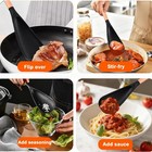 Non-stick Silicone Spatula Set Heat Resistant Wooden Handle For Cooking Baking