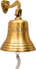U s  Navy Style Brass Ship Bell Antique Bronze Finish Maritime Nautical D  cor