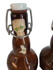 2 Vtg 1 Grolsch Amber Brown Lager Beer Bottles Porcelain Top 1 German Read 