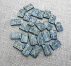 Viking Runes Of Labradorite With Blue Iridescence With Linen Bag 25 Runestones