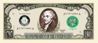 10 Total - John Adams Million Dollar Money Novelty Party Play Collectible Bills