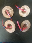 4 Vtg 1930-60s  Boy Scout Exposition Leather Neckerchief Slides Campaign Hats