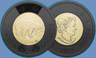 2022 Canada Mourning Queen  Elizabeth Black Ring Two Dollar Toonie Unc  2 Coin