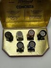 Vintage Molinard Pots Solid Perfume Holders Set 6 Bakelite Hand Painted Paris