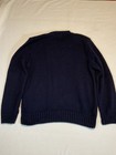Polo Ralph Lauren Sweater Men Large Blue Cotton Crewneck Pullover Red Pony