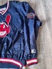 Vintage Starter Cleveland Indians Chief Wahoo Pullover Xl Lined Jacobs Field