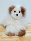 Super Soft  12  Cream   Tan Alpaca Fur Teddy Bear Plush Toy Brown Eyes