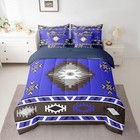 Tribal Aztec 7 Piece Comforter Set Bed In A Bag ethnic Bedding Sets Full Blue