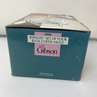 Vintage Gibson Jewelite  Glass Coffee 10 Oz Mugs Set 4 New