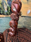 Vintage Moana Wood Carvings Rotorua New Zealand 12  Tribal Tiki Maori