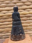 Antique Thai Ayutthaya Silver Foil Buddha Phra Bu Votive Figure