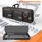 Liwshwz 88 Key Keyboard Case 10mm 88 Key 53 94 x14 57 x6 69   Black orange 