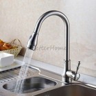 Pull Out Shower Kitchen Faucet Sink Swivel Spout Dual Spray Mode Water Mixer Tap