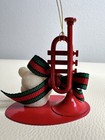 Vintage Teddy Bear With Trumpet Ornament By Avon Collection
