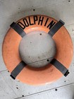 Vintage Nautical Life Ring    steal Time   Dolphin      Marine Ship Decor 
