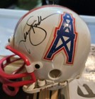 Dan Pastorini   Ken Stabler Signed Autographed Houston Oilers Mini Helmet Hof