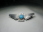 Vintage Native American Sterling Silver  Navajo Thunderbird Brooch pin