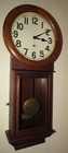 Antique New Haven  saturn  Regulator Wall Clock 8-day Timepiece Time Only