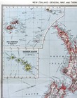 1907 Phillips Map New Zealand Hawaii Samoa Fuji Tasmania Wellington Nelson 