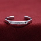 Simulated Round Diamond Women s Adjustable Toe Ring 925 In Sterling Silver