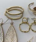    vintage To Now Lot Of 11 Pairs Beautiful Gold Tone Pierced Earrings   