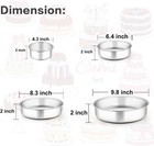 Teamfar Cake Pan  4     6     8     9             9 Silver 