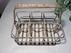 Vintage Coca Cola 6-6 5 Oz  Metal Wire Carrier-oklahoma Bottling Co  W bottles