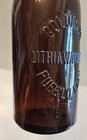 1907-1915 Colorado Lithia Water Co Pueblo Colo Large Amber Bottle-gorgeous 12 