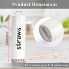 Metal Straw Holder  12 Inch Tall Drinking Straw Dispenser With Handle Lid  Rusti