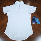 Ovation Esquestrian Kids Tech Show White Riding Shirt Whims Horses Size S Nwt