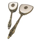 Vintage Vanity Set Stylebuilt Filigree Hand Mirror Brush Set 24k Gold Plated