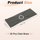 30pcs Chair Sashes With Buckle Slider Stretch Spandex Chair Bows Cover  Gray