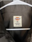 Dickies Shirt Mens Xl Brown Long Sleeve Button Up Work Wear