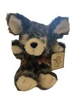 Nwt Vintage Gray Fairview Bear Plush With Plaid Bow Stuffed Animal Doll 1990