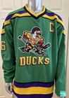 Mighty Ducks Charlie Conway  96 Movie Hockey Jersey Green Size Xl Stitched