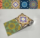 Tile Sticker - 30 Self-adhesive Tiles For 4 In X 10 Ft Fractal Pattern