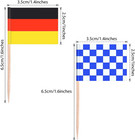 100 Pcs Oktoberfest Bavarian German Flag Toothpick Cupcake Toppers Set Party Use
