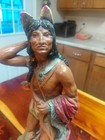 Vintage 1976 Native American Indian Warrior Statue 14  Figure Universal Statuary